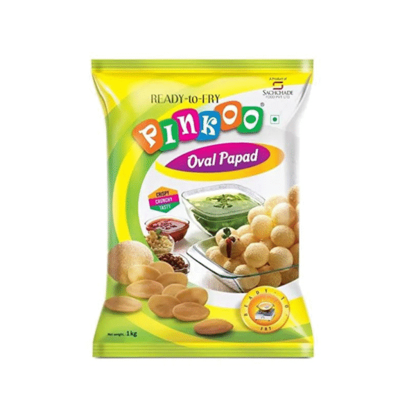 Fuska Pinkoo 1 kg Oval papad (Indian)
