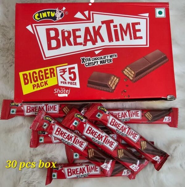 CINTU BREAKTIME CHOCOLATE 5rs- 30 pcs box - 1 box Indian