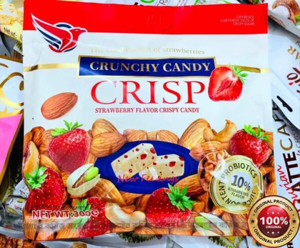 Crunchy Candy Crisp Strawberry Flavor Crispy Candy 300gm