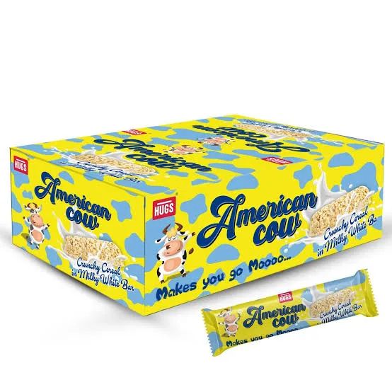 Hugs American Cow White Chocolate Cereal Bar
