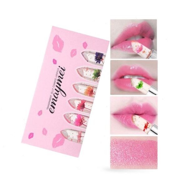 6 Pcs/Set Flower Jelly Lipstick