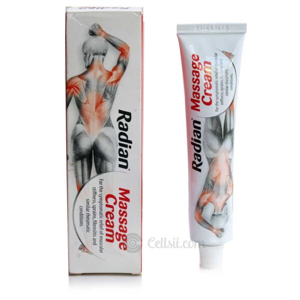 100 gm Radiant Massage cream for pain remove International UK product used for male female