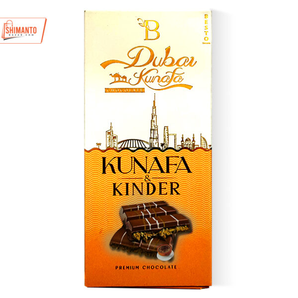 Besto Dubai Kunafa Chocolate bar with Kunafa & Lotus flavor
