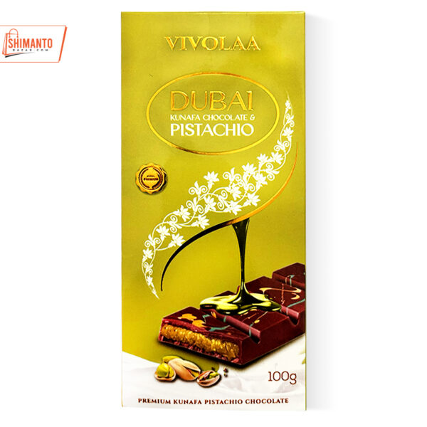 (B) Vivolaa Dubai Kunafa Chocolate & Pistachio,100g