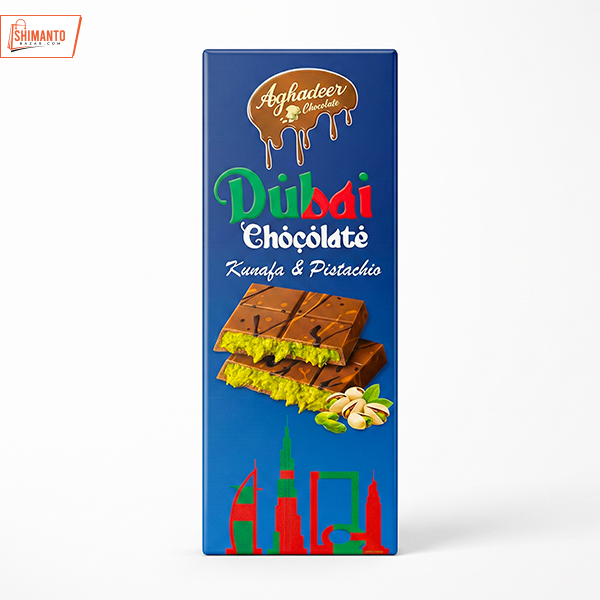 Aghadeer Dubai Chocolate Kunafa & Pistachio bar