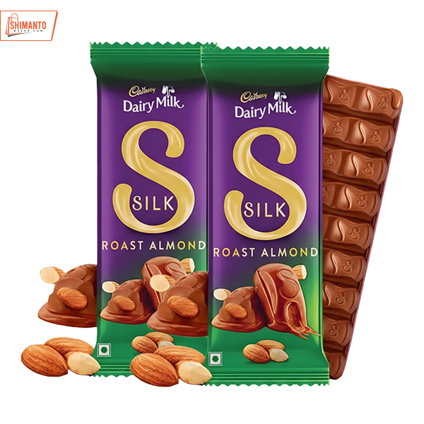 Cadbury Dairy Milk Roast Almond Silk Chocolate Bar (58g, 2 pcs)